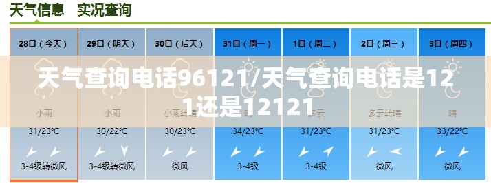 天气查询电话96121/天气查询电话是121还是12121