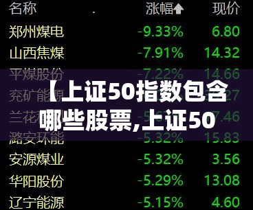 【上证50指数包含哪些股票,上证50指数的查询和确认】 【上证50指数包含哪些股票,上证50指数的查询和确认】