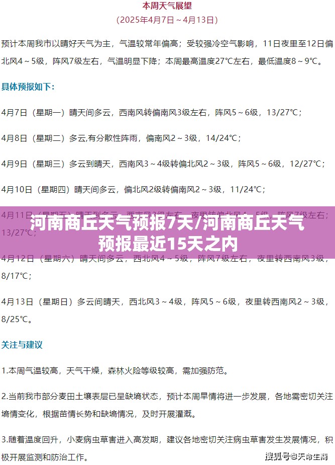 河南商丘天气预报7天/河南商丘天气预报最近15天之内