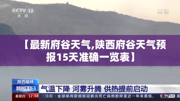 【最新府谷天气,陕西府谷天气预报15天准确一览表】