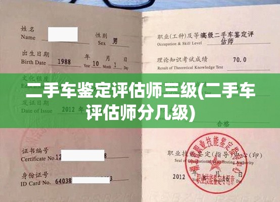二手车鉴定评估师三级(二手车评估师分几级)