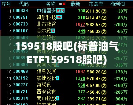 159518股吧(标普油气ETF159518股吧)