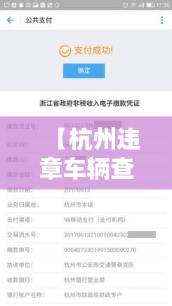 【杭州违章车辆查询,杭州违章查询官方网站】