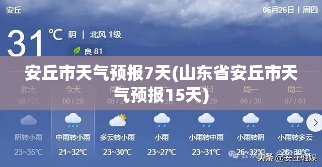 安丘市天气预报7天(山东省安丘市天气预报15天)