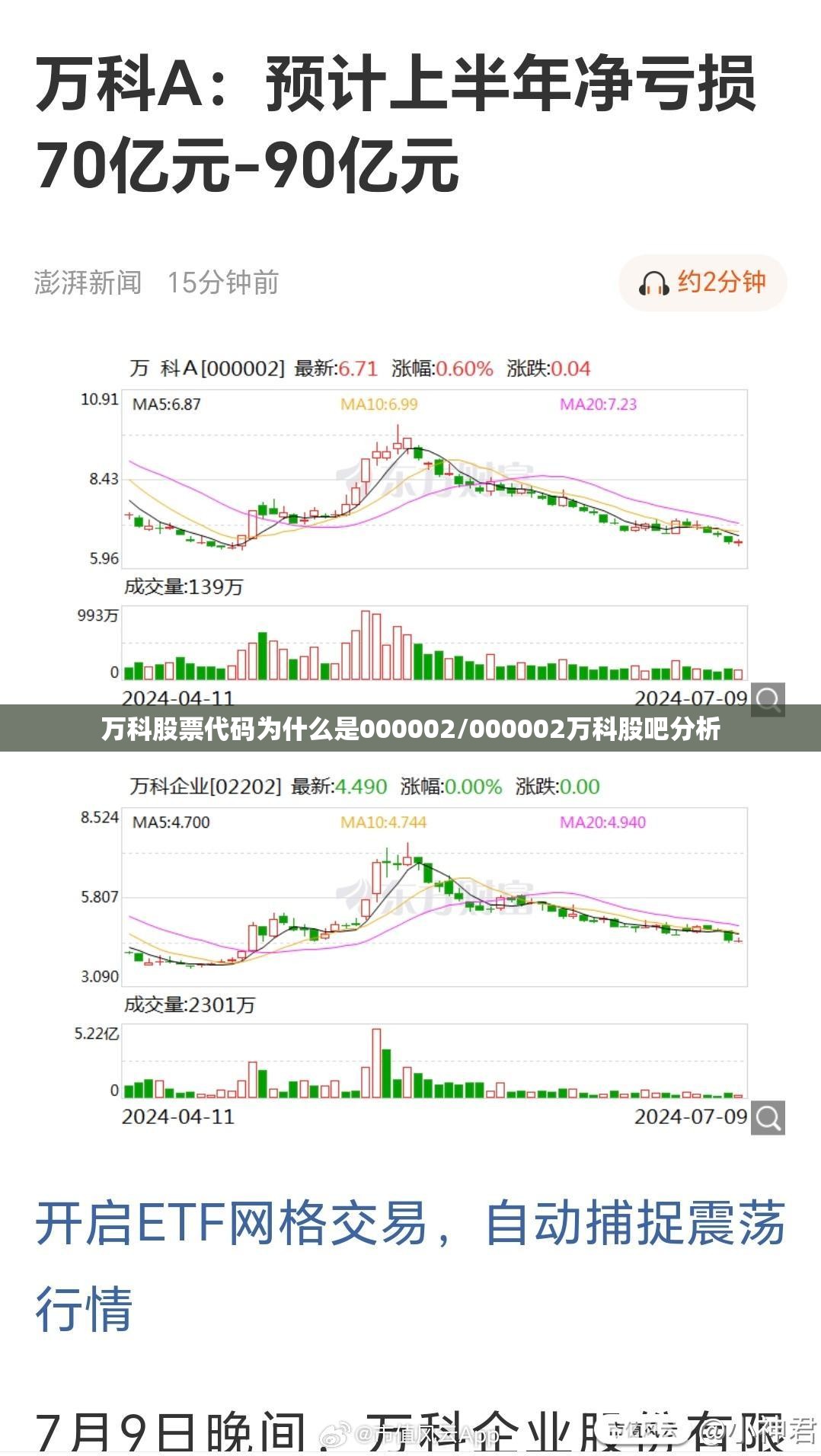 万科股票代码为什么是000002/000002万科股吧分析
