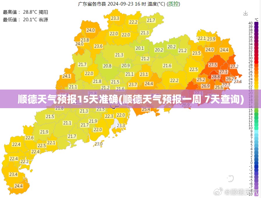 顺德天气预报15天准确(顺德天气预报一周 7天查询)