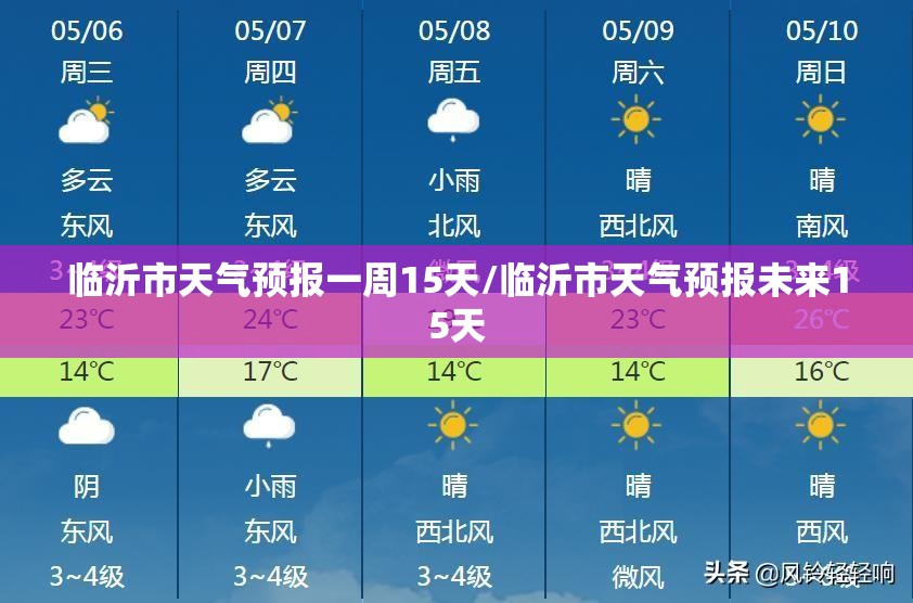 临沂市天气预报一周15天/临沂市天气预报未来15天