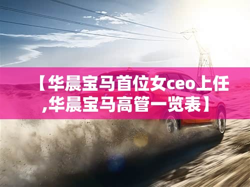 【华晨宝马首位女ceo上任,华晨宝马高管一览表】
