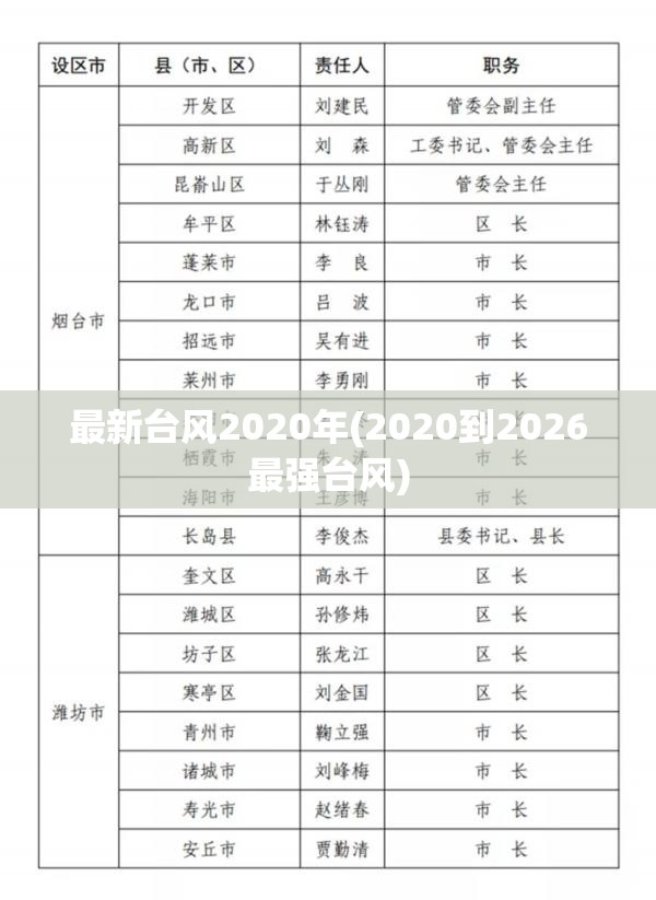 最新台风2020年(2020到2026最强台风)