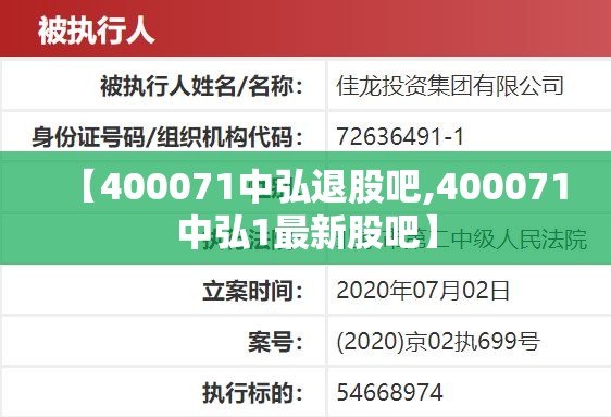 【400071中弘退股吧,400071中弘1最新股吧】