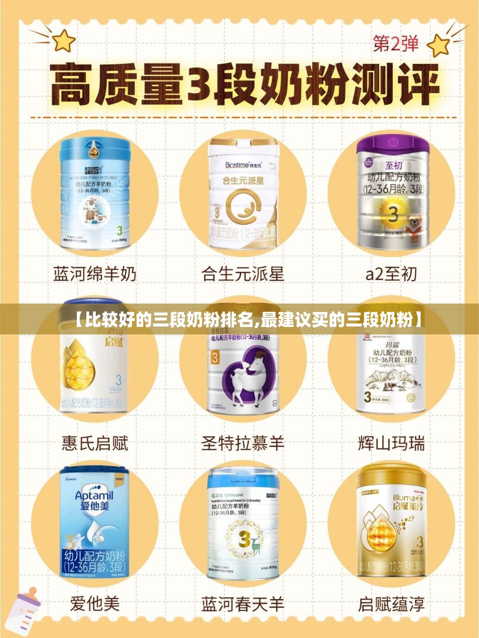【比较好的三段奶粉排名,最建议买的三段奶粉】