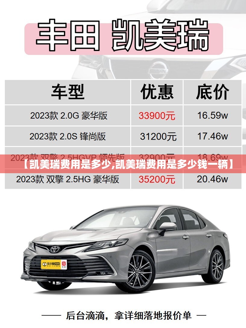 【凯美瑞费用是多少,凯美瑞费用是多少钱一辆】