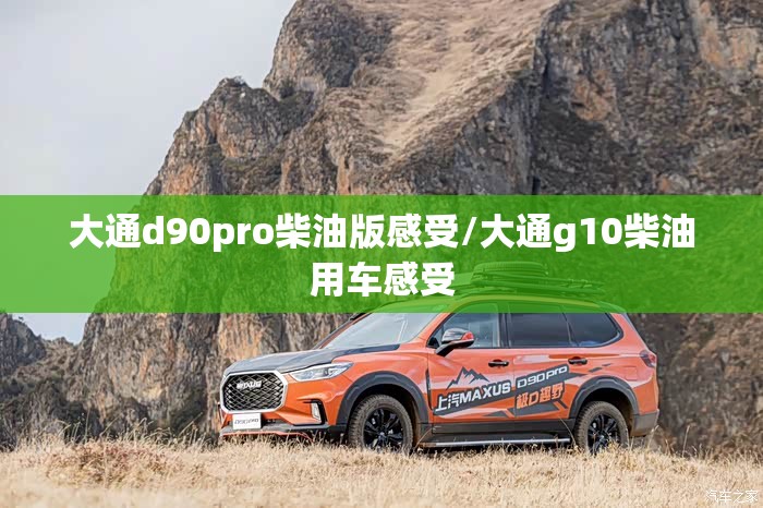 大通d90pro柴油版感受/大通g10柴油用车感受