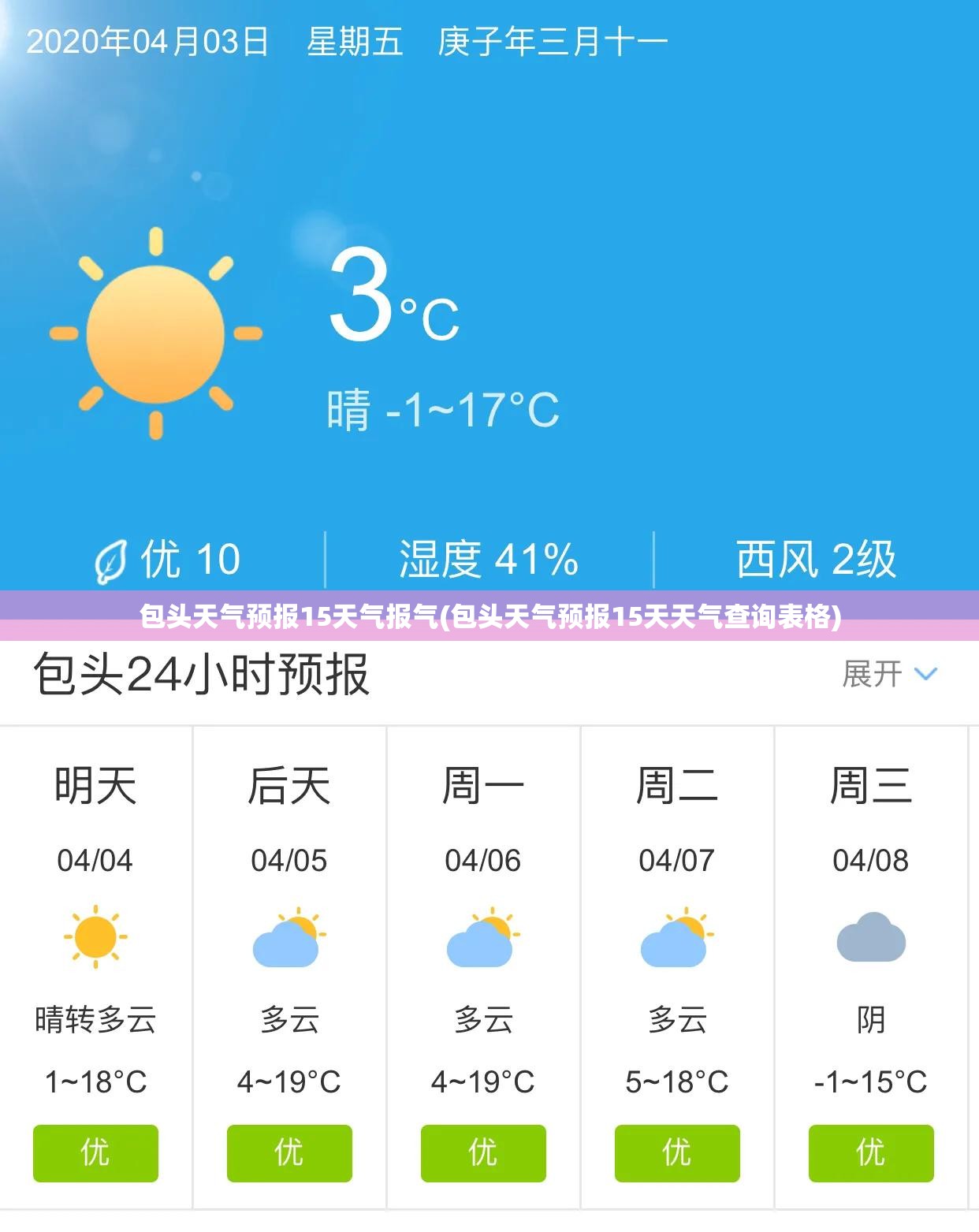 包头天气预报15天气报气(包头天气预报15天天气查询表格)
