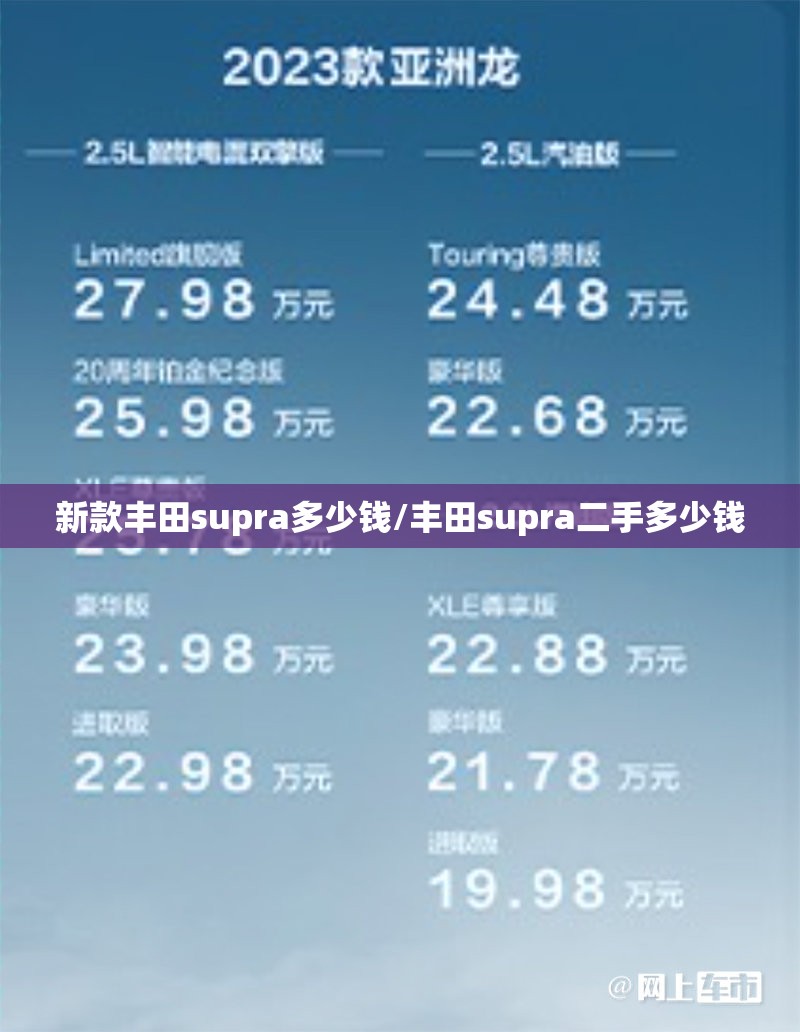新款丰田supra多少钱/丰田supra二手多少钱