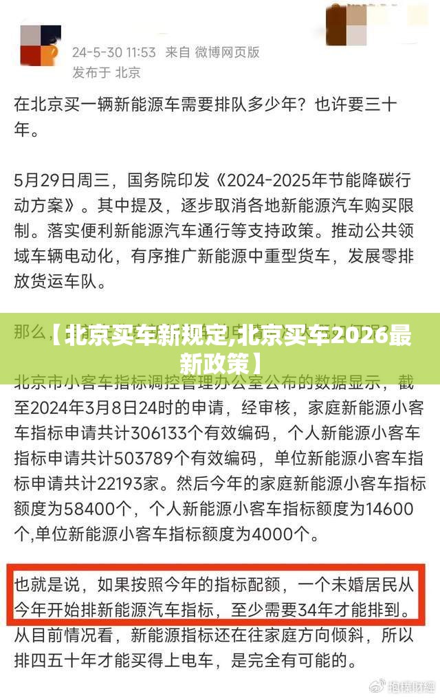 【北京买车新规定,北京买车2026最新政策】