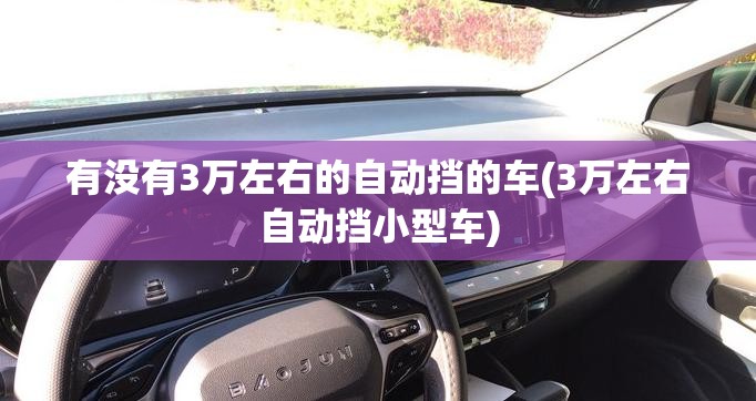 有没有3万左右的自动挡的车(3万左右自动挡小型车)