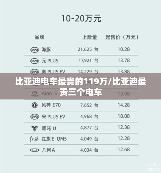 比亚迪电车最贵的119万/比亚迪最贵三个电车 比亚迪电车最贵的119万/比亚迪最贵三个电车