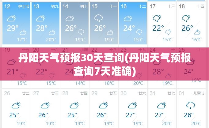 丹阳天气预报30天查询(丹阳天气预报查询7天准确)