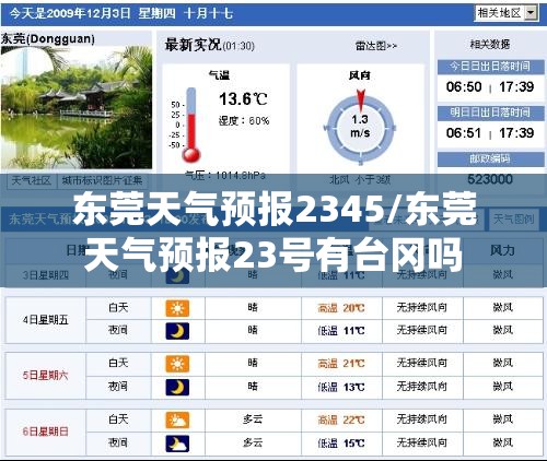 东莞天气预报2345/东莞天气预报23号有台冈吗