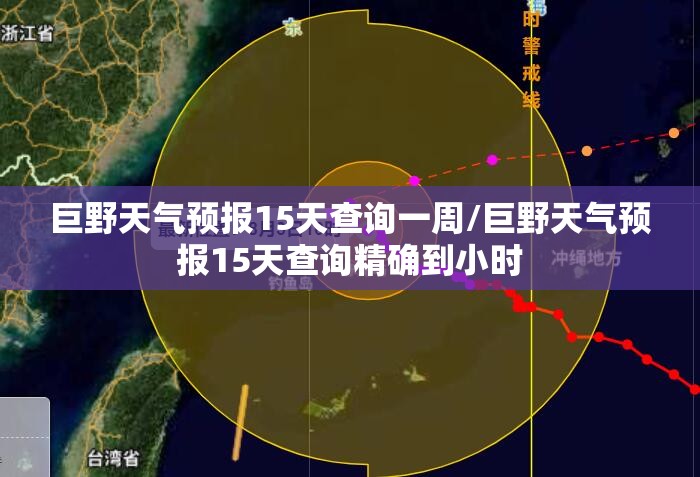 巨野天气预报15天查询一周/巨野天气预报15天查询精确到小时
