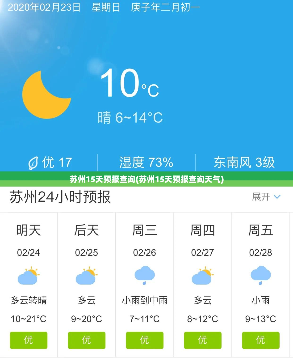 苏州15天预报查询(苏州15天预报查询天气)