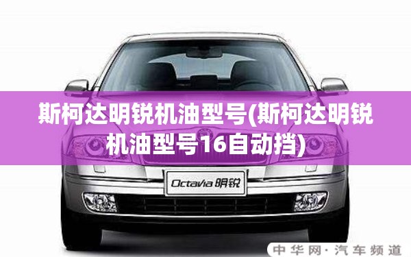 斯柯达明锐机油型号(斯柯达明锐机油型号16自动挡)