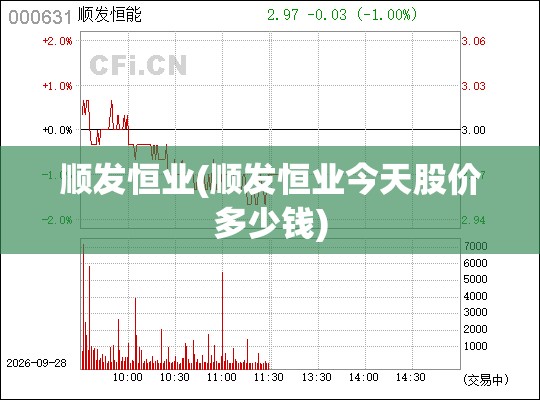 顺发恒业(顺发恒业今天股价多少钱)