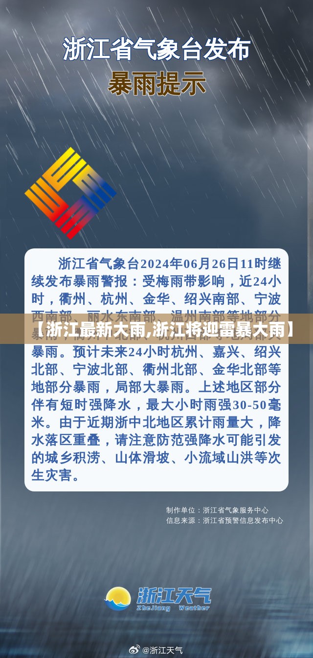 【浙江最新大雨,浙江将迎雷暴大雨】 【浙江最新大雨,浙江将迎雷暴大雨】
