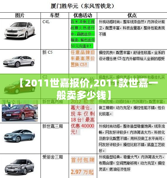 【2011世嘉报价,2011款世嘉一般卖多少钱】