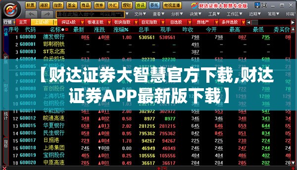 【财达证券大智慧官方下载,财达证券APP最新版下载】 【财达证券大智慧官方下载,财达证券APP最新版下载】