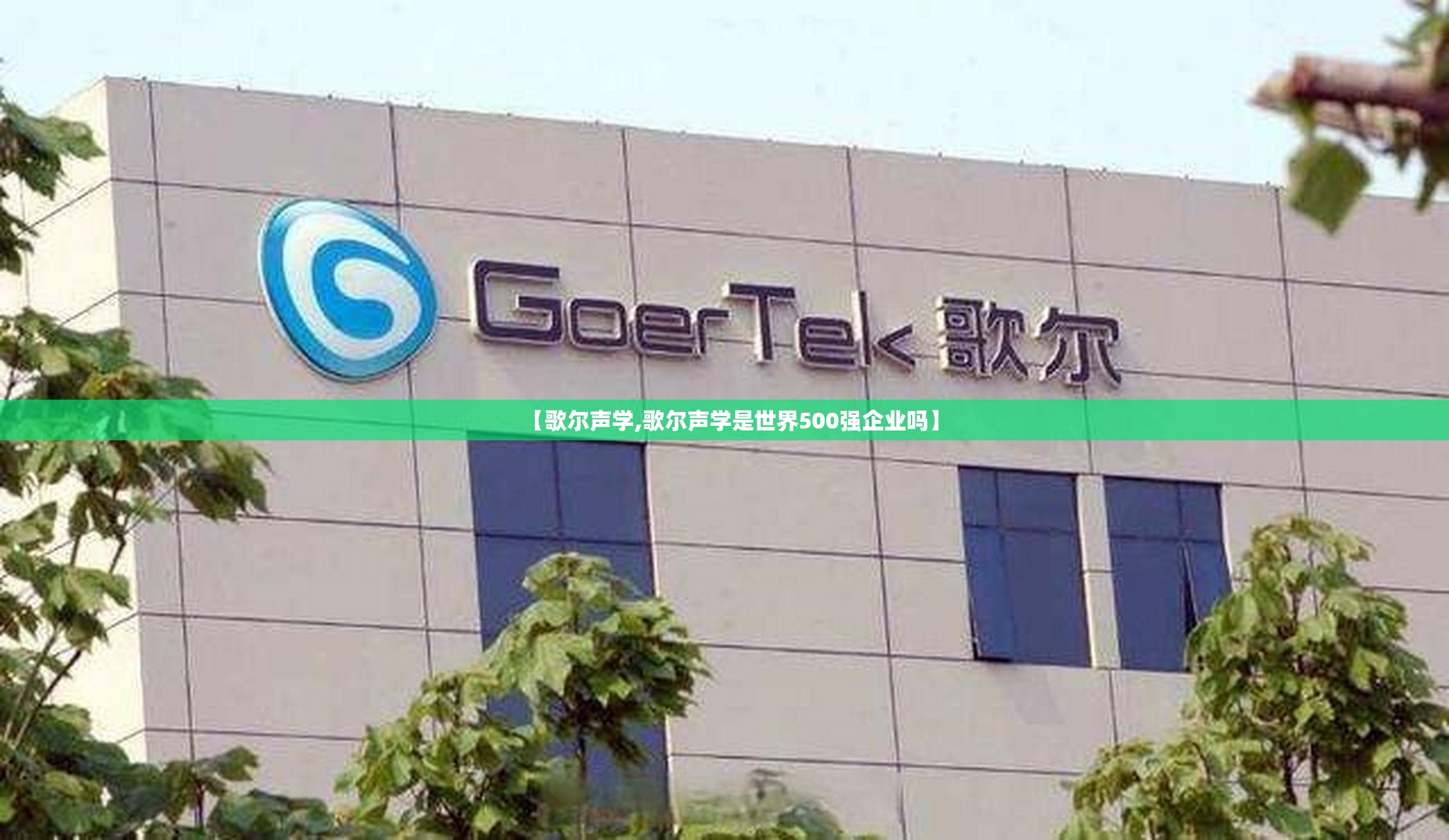 【歌尔声学,歌尔声学是世界500强企业吗】