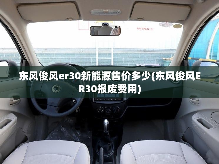 东风俊风er30新能源售价多少(东风俊风ER30报废费用)