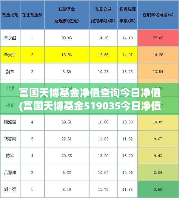 富国天博基金净值查询今日净值(富国天博基金519035今日净值)