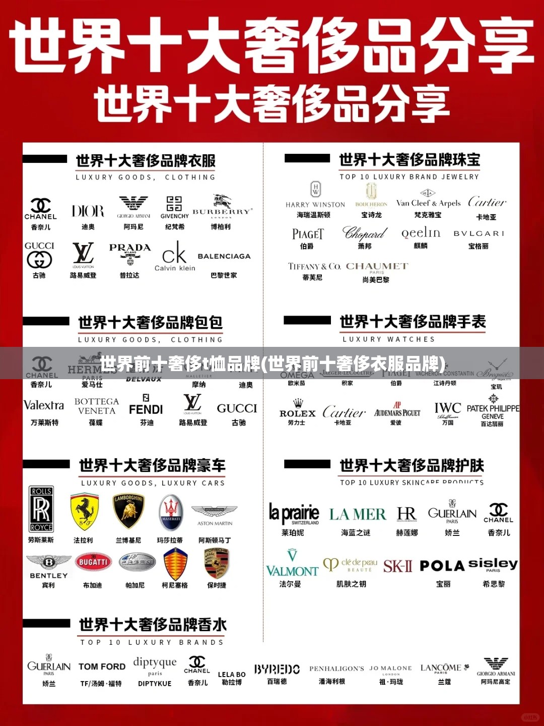 世界前十奢侈t恤品牌(世界前十奢侈衣服品牌)