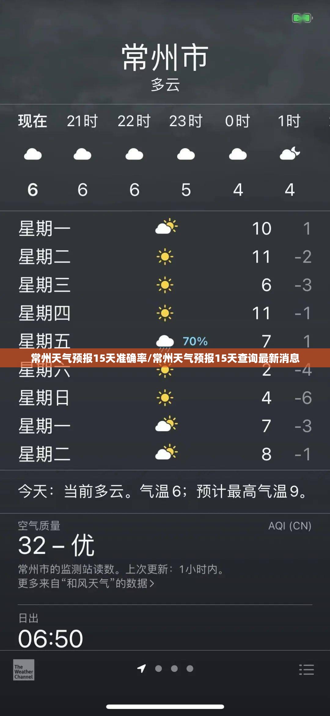 常州天气预报15天准确率/常州天气预报15天查询最新消息 常州天气预报15天准确率/常州天气预报15天查询最新消息