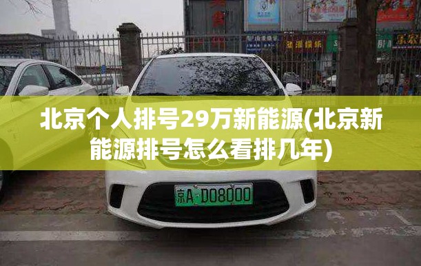 北京个人排号29万新能源(北京新能源排号怎么看排几年)