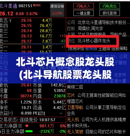 北斗芯片概念股龙头股(北斗导航股票龙头股)