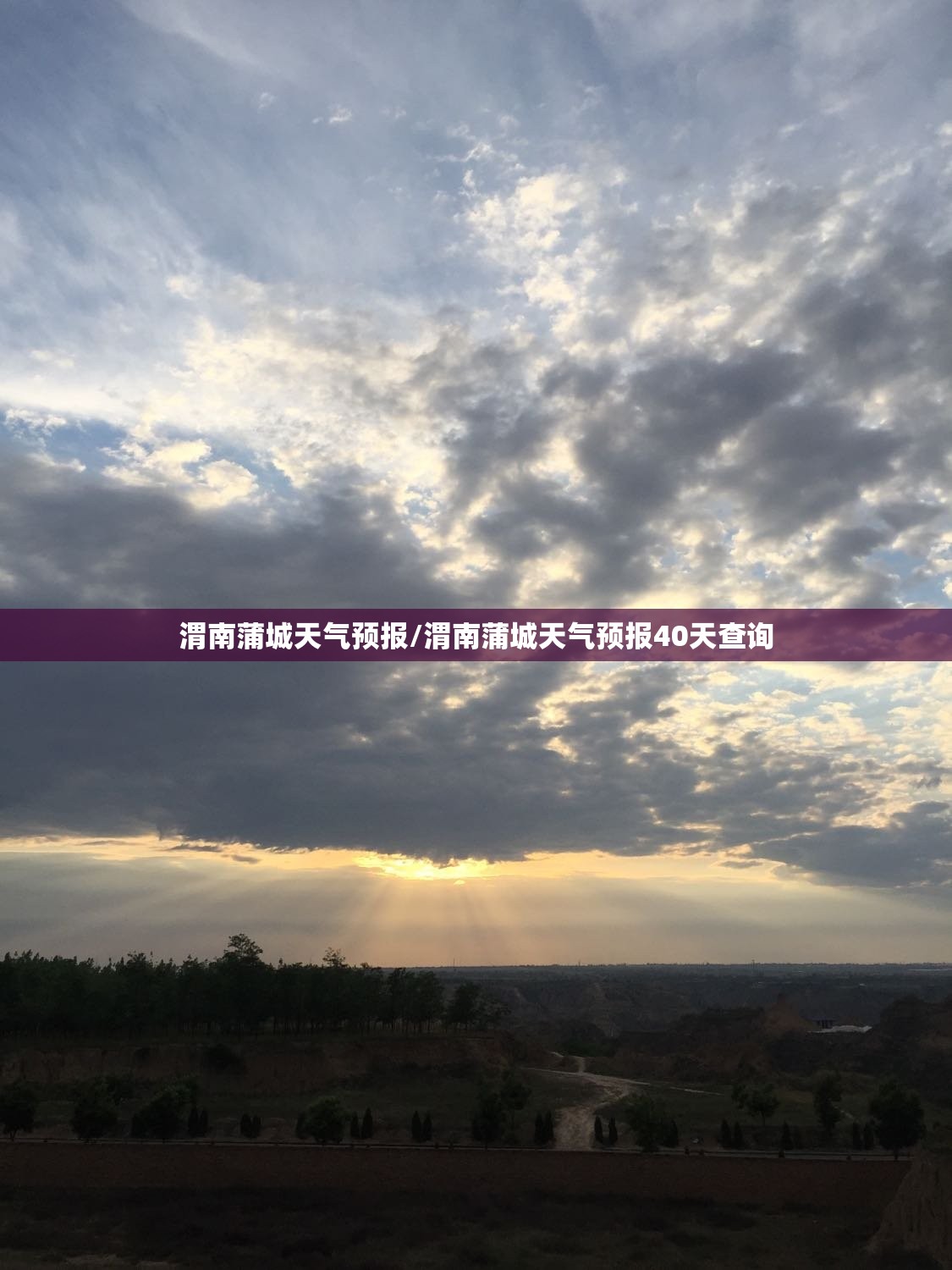 渭南蒲城天气预报/渭南蒲城天气预报40天查询