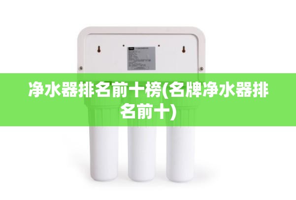 净水器排名前十榜(名牌净水器排名前十)