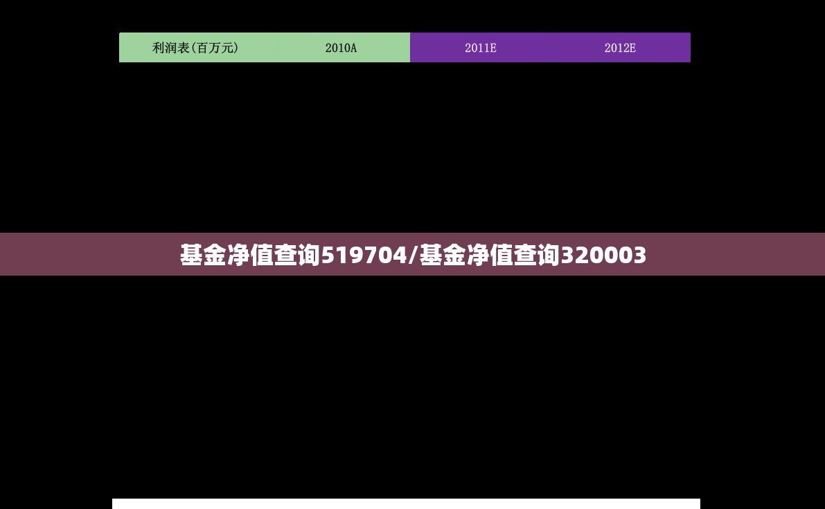基金净值查询519704/基金净值查询320003