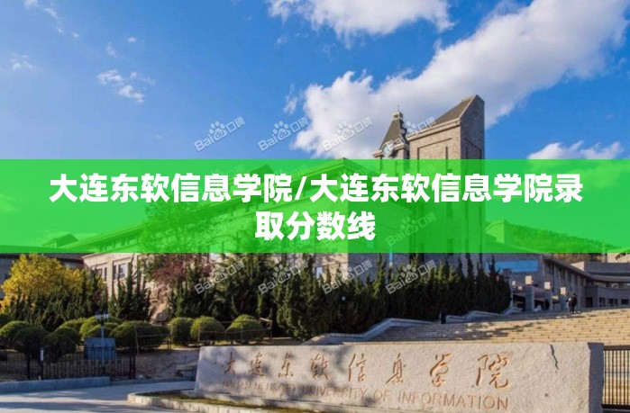 大连东软信息学院/大连东软信息学院录取分数线
