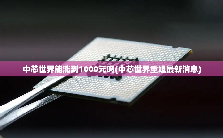 中芯世界能涨到1000元吗(中芯世界重组最新消息)