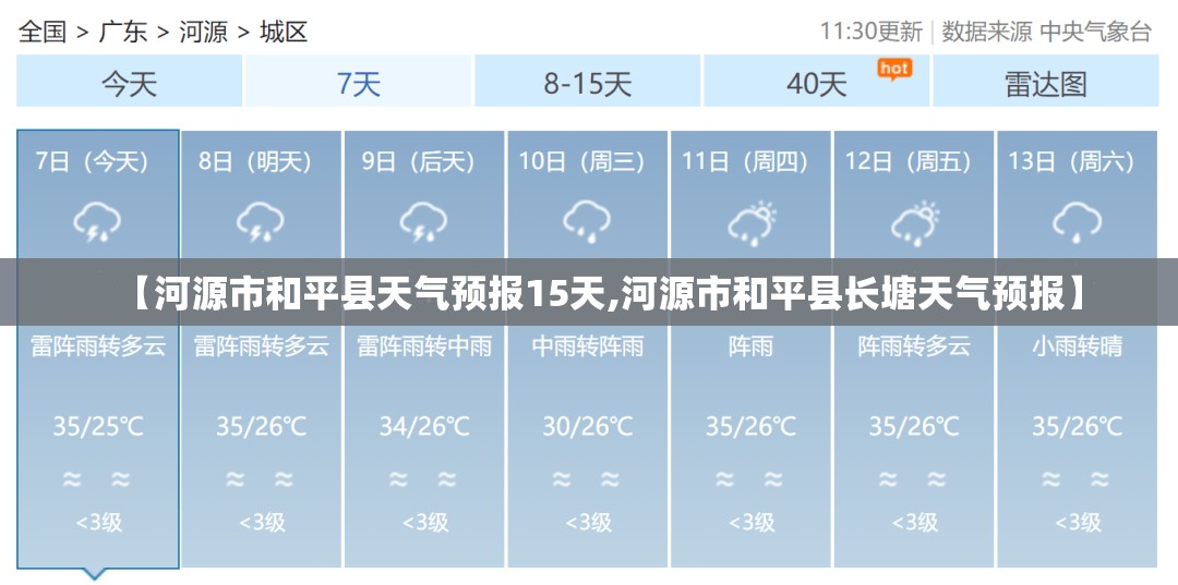 【河源市和平县天气预报15天,河源市和平县长塘天气预报】
