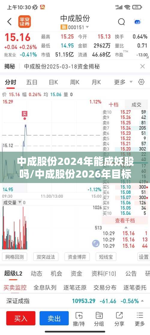 中成股份2024年能成妖股吗/中成股份2026年目标价