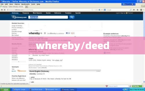 whereby/deed
