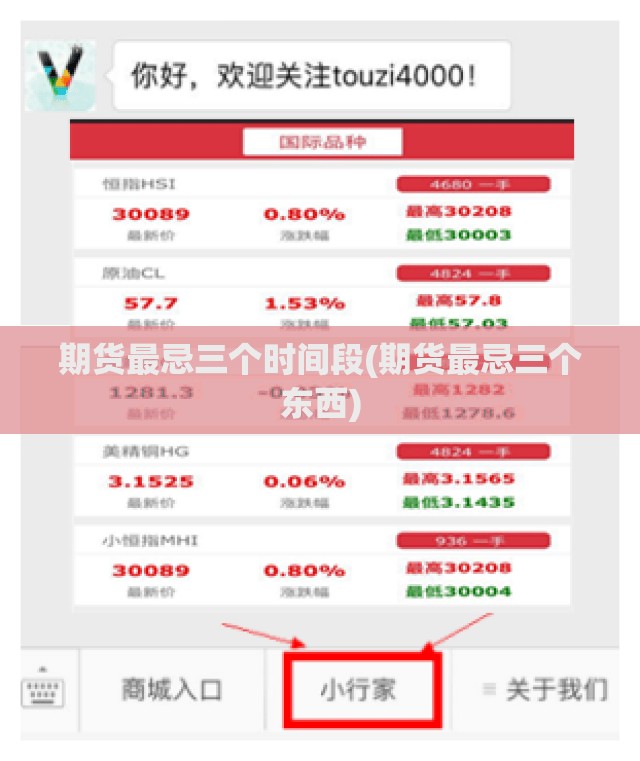 期货最忌三个时间段(期货最忌三个东西)