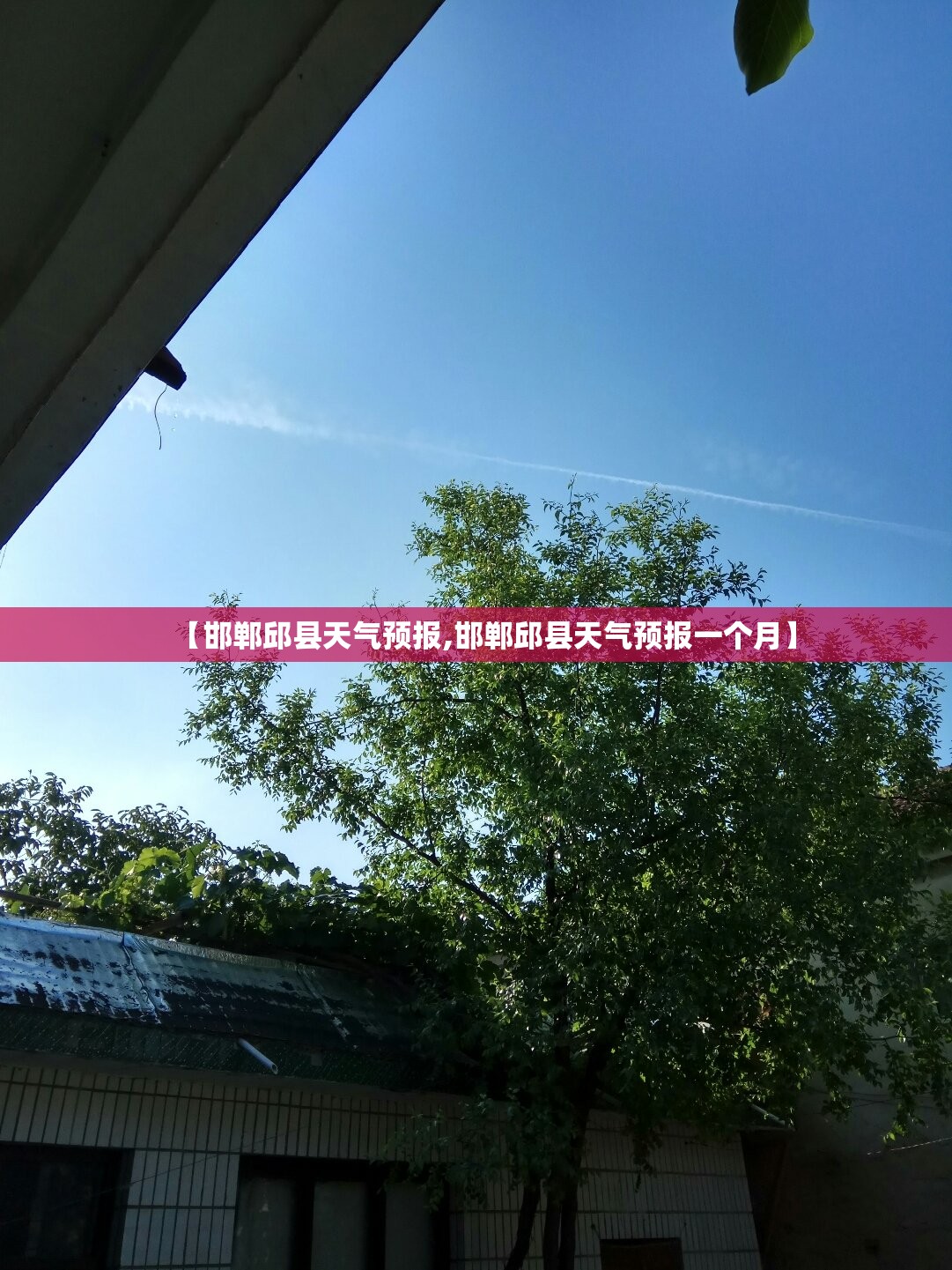 【邯郸邱县天气预报,邯郸邱县天气预报一个月】