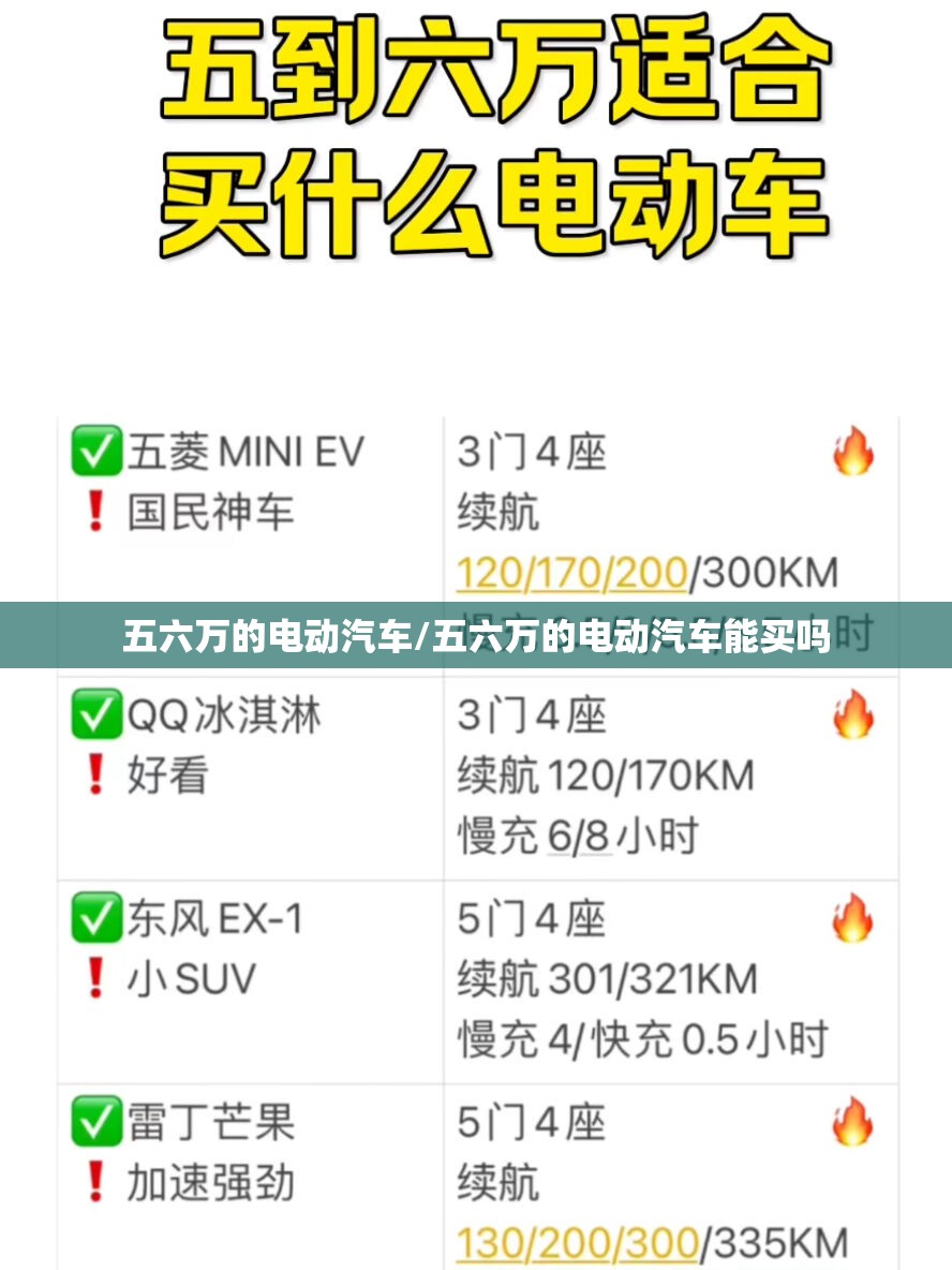 五六万的电动汽车/五六万的电动汽车能买吗
