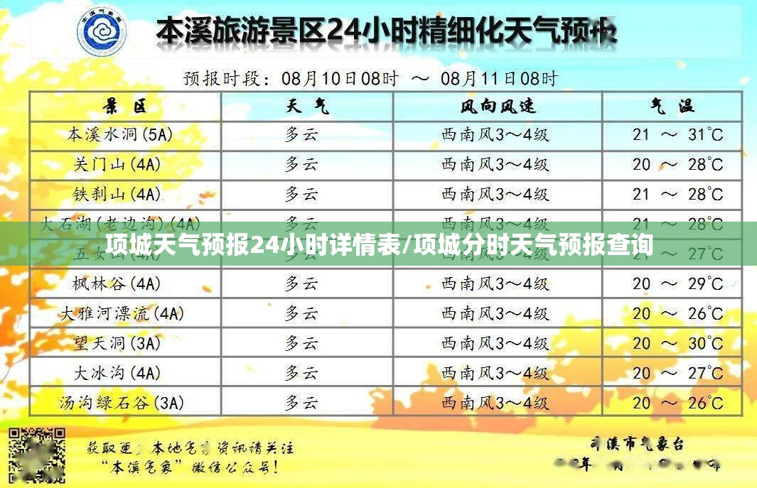 项城天气预报24小时详情表/项城分时天气预报查询